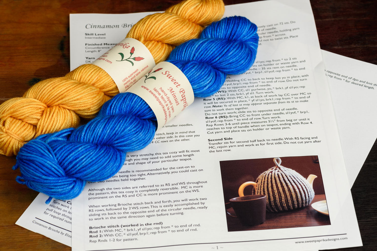 Cinnamon Brioche Tea Cozy Knitting Kit