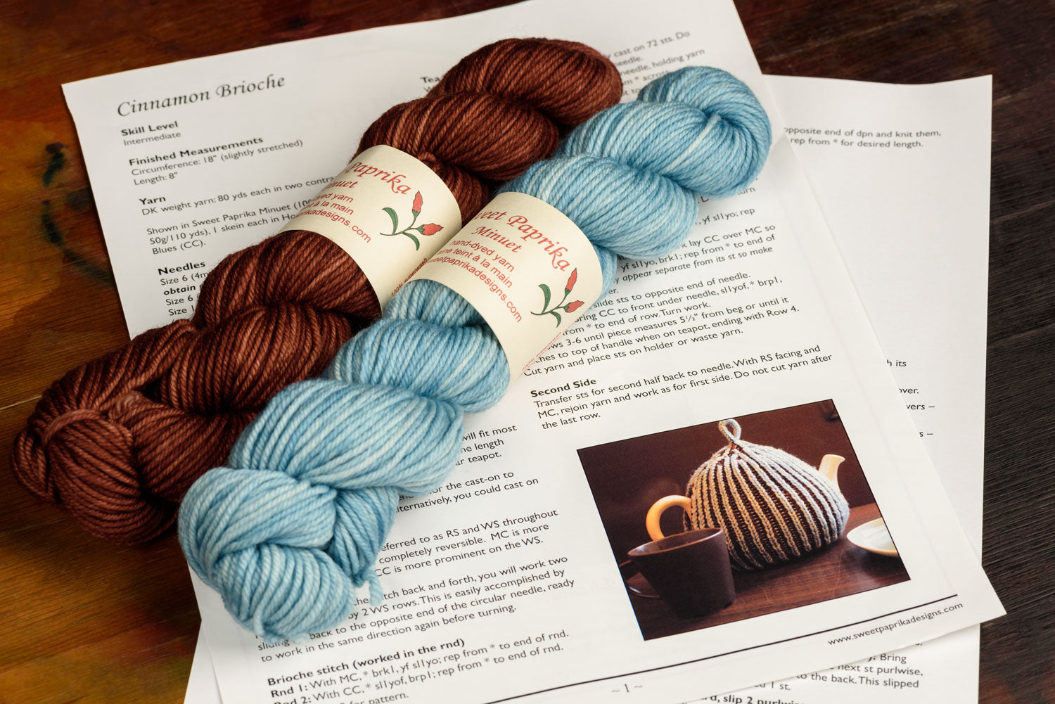 Cinnamon Brioche Tea Cozy Knitting Kit