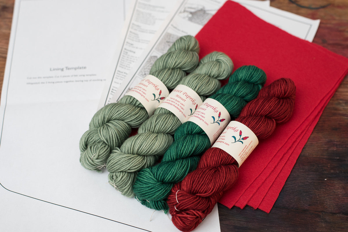 Holly Christmas Stocking Knitting Kit