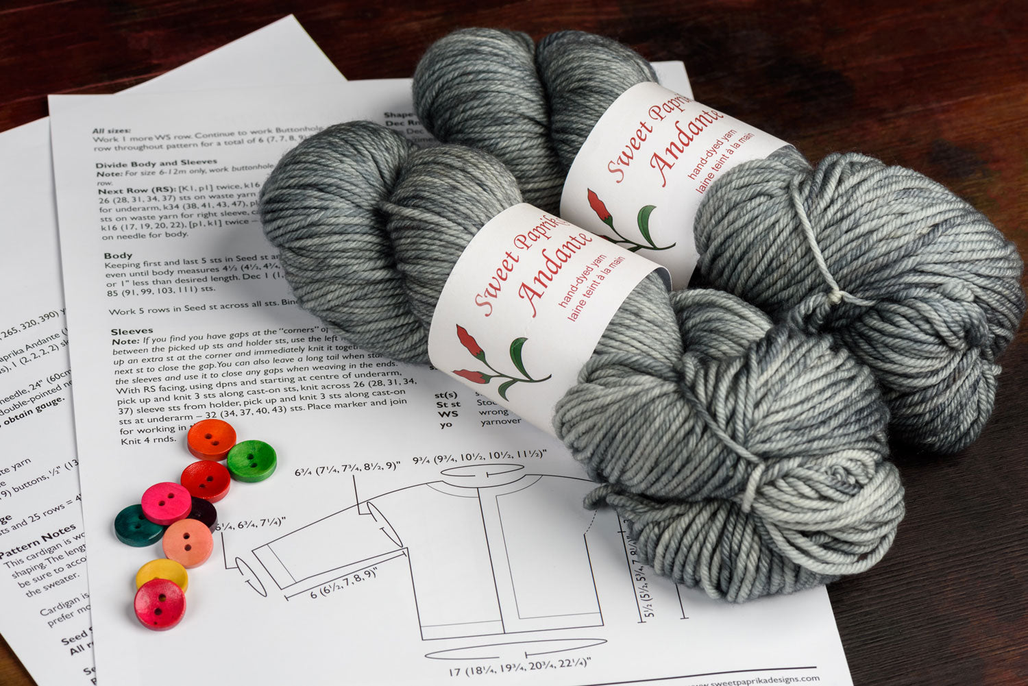 Little Knots cardigan Knitting Kit