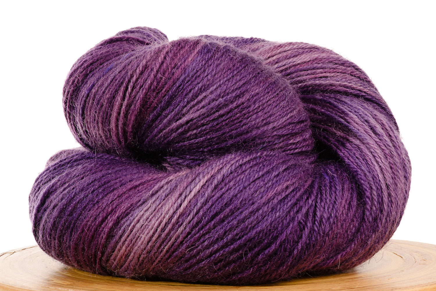 Pizzicato hand-dyed BFL sock yarn in Larkspur