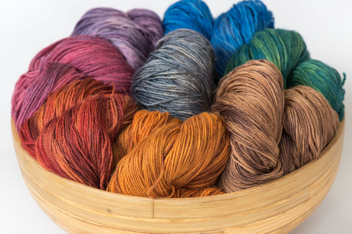 Pizzicato hand-dyed BFL/nylon sock yarn