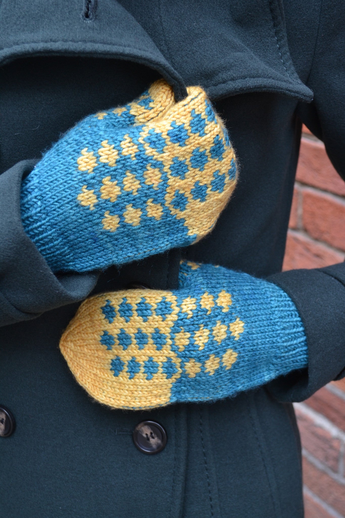 Blue Skies and Butterflies mittens