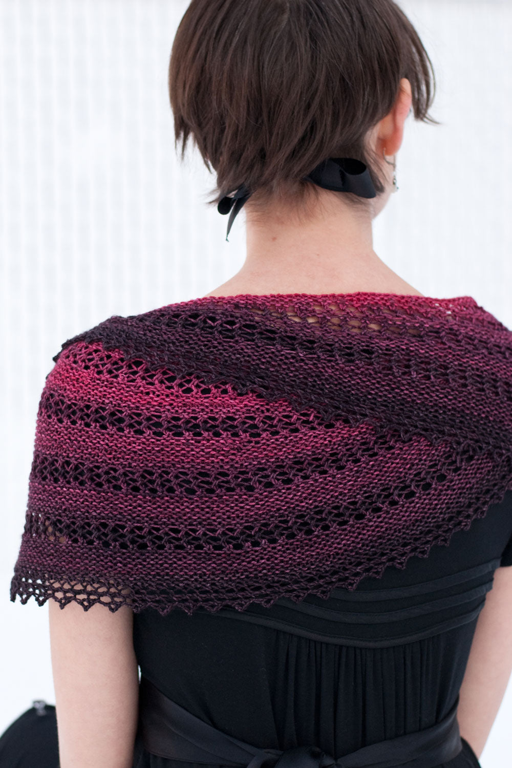 That Night There Were Roses gradient shawlette