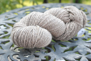 Grey 3-ply handspun yarn