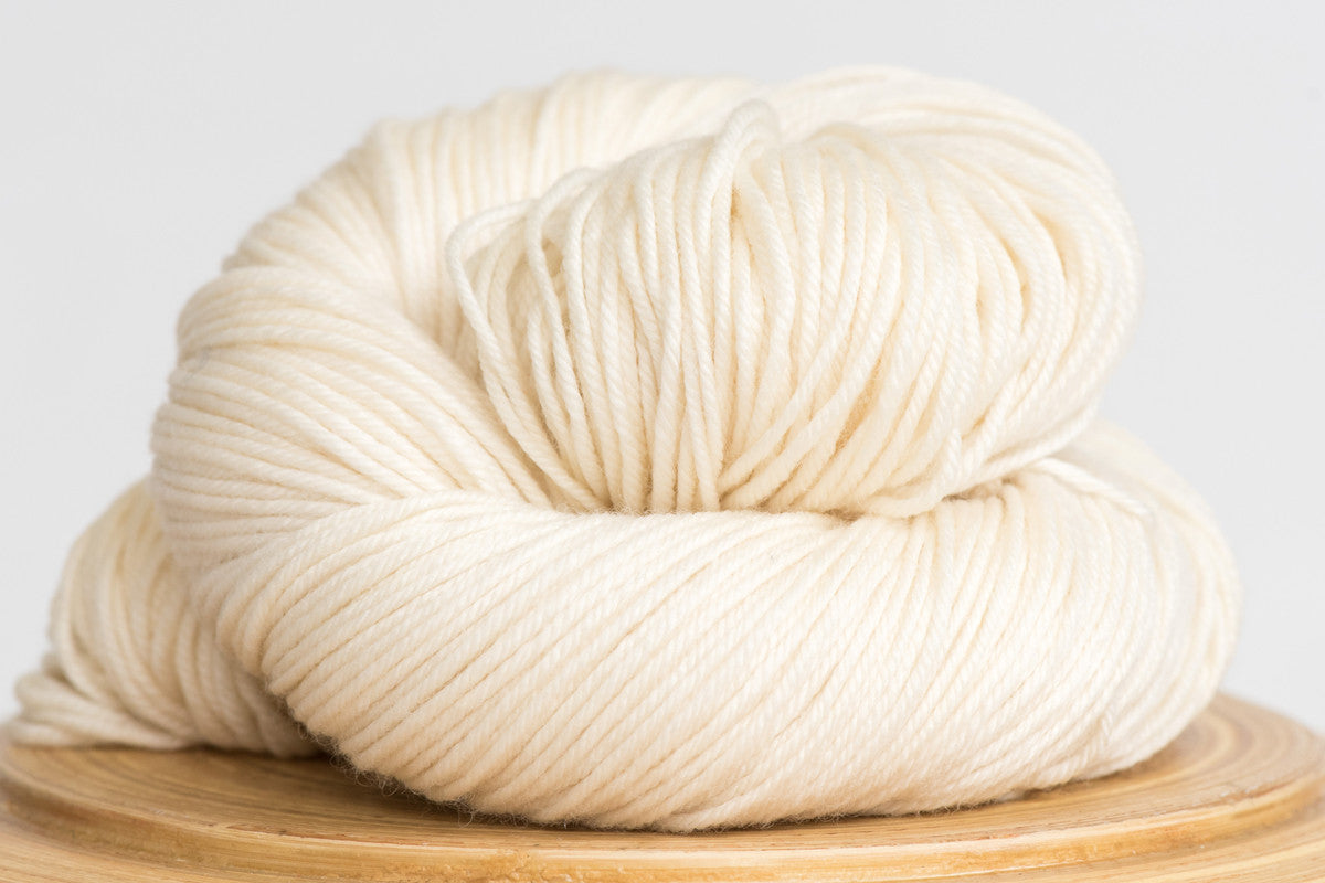 Natural off-white superwash merino DK weight yarn