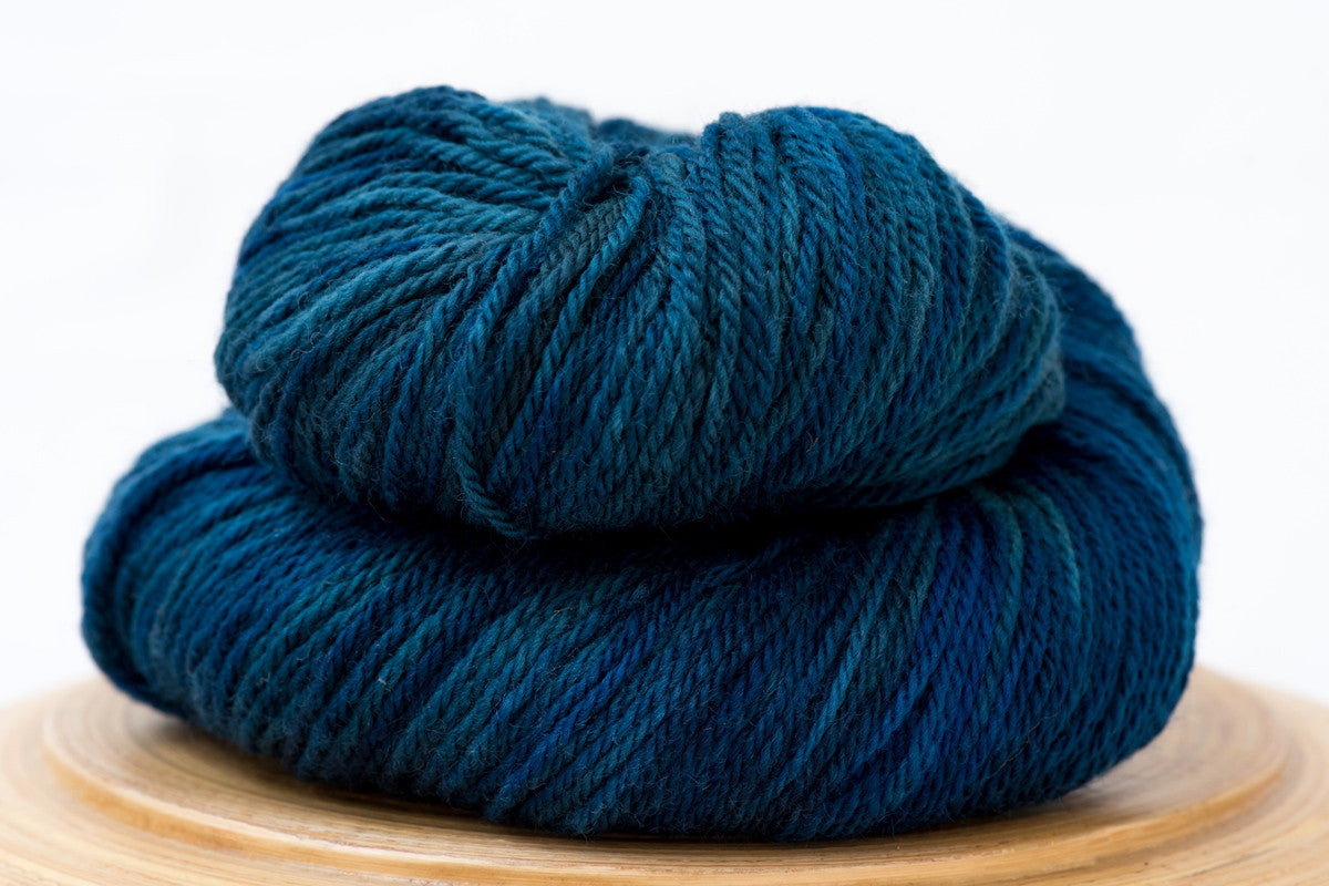 Pirate Cove - rich blue Canadian hand-dyed DK weight wool
