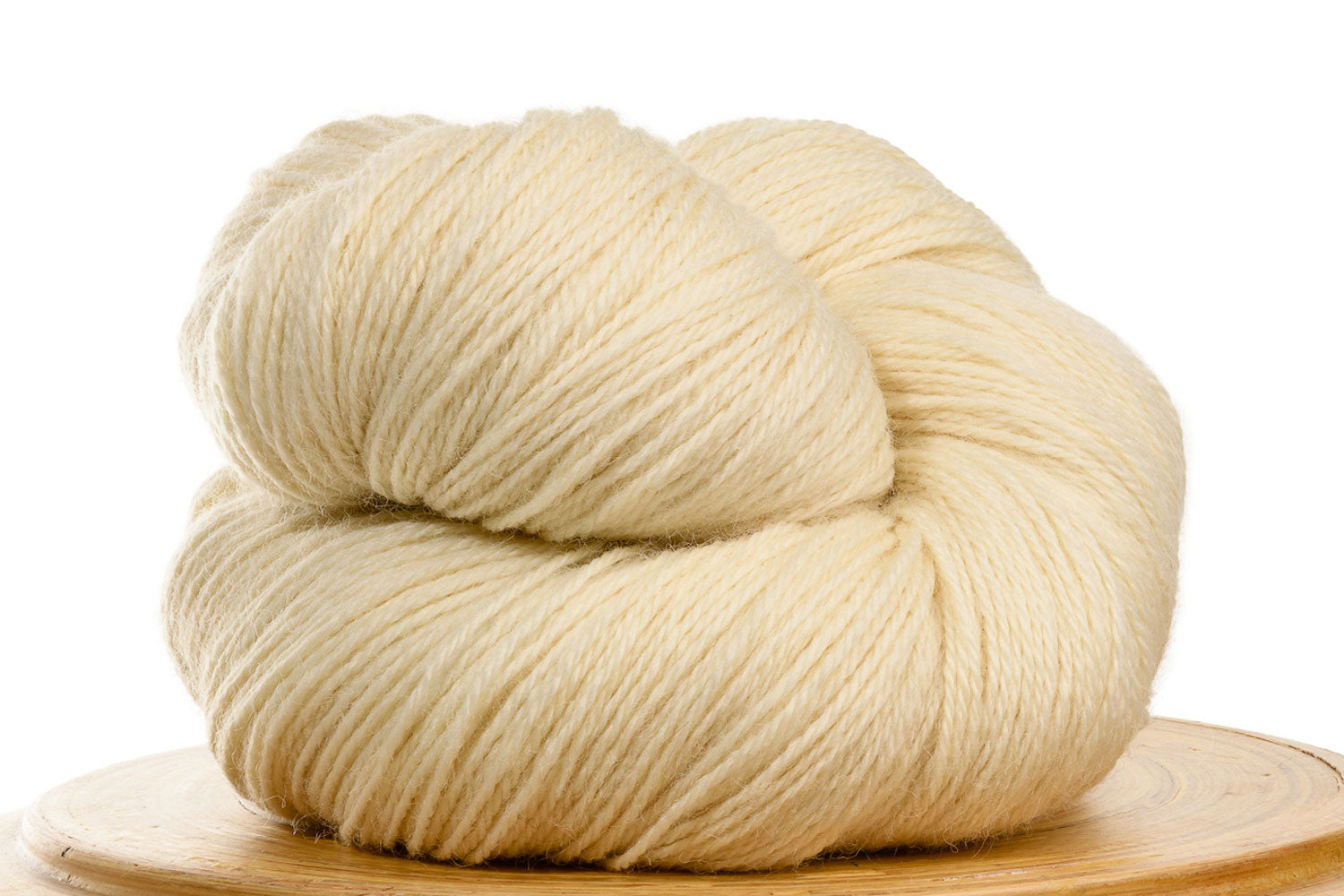 Pizzicato hand-dyed BFL sock yarn in Natural