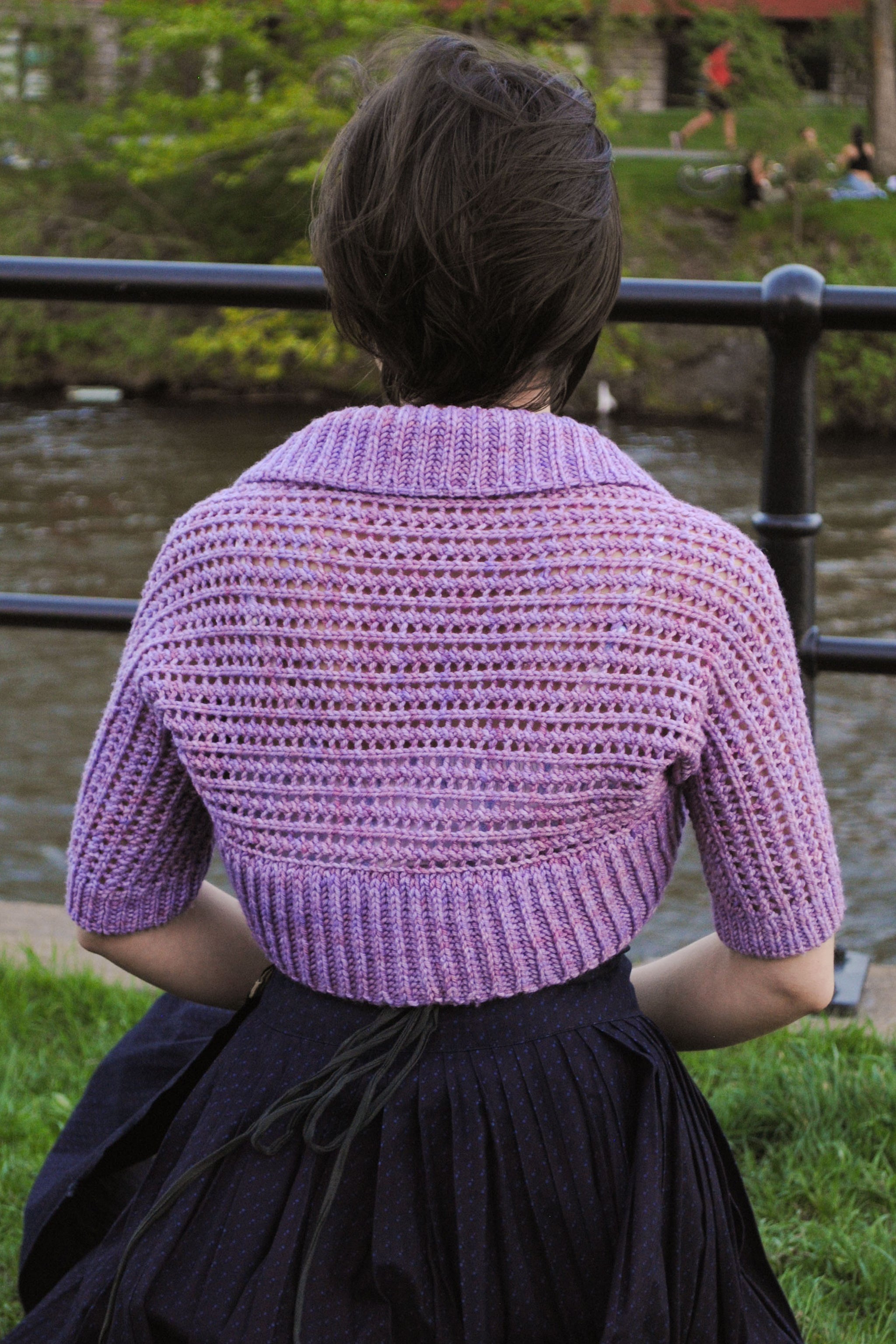 Easy lace shrug knitting pattern