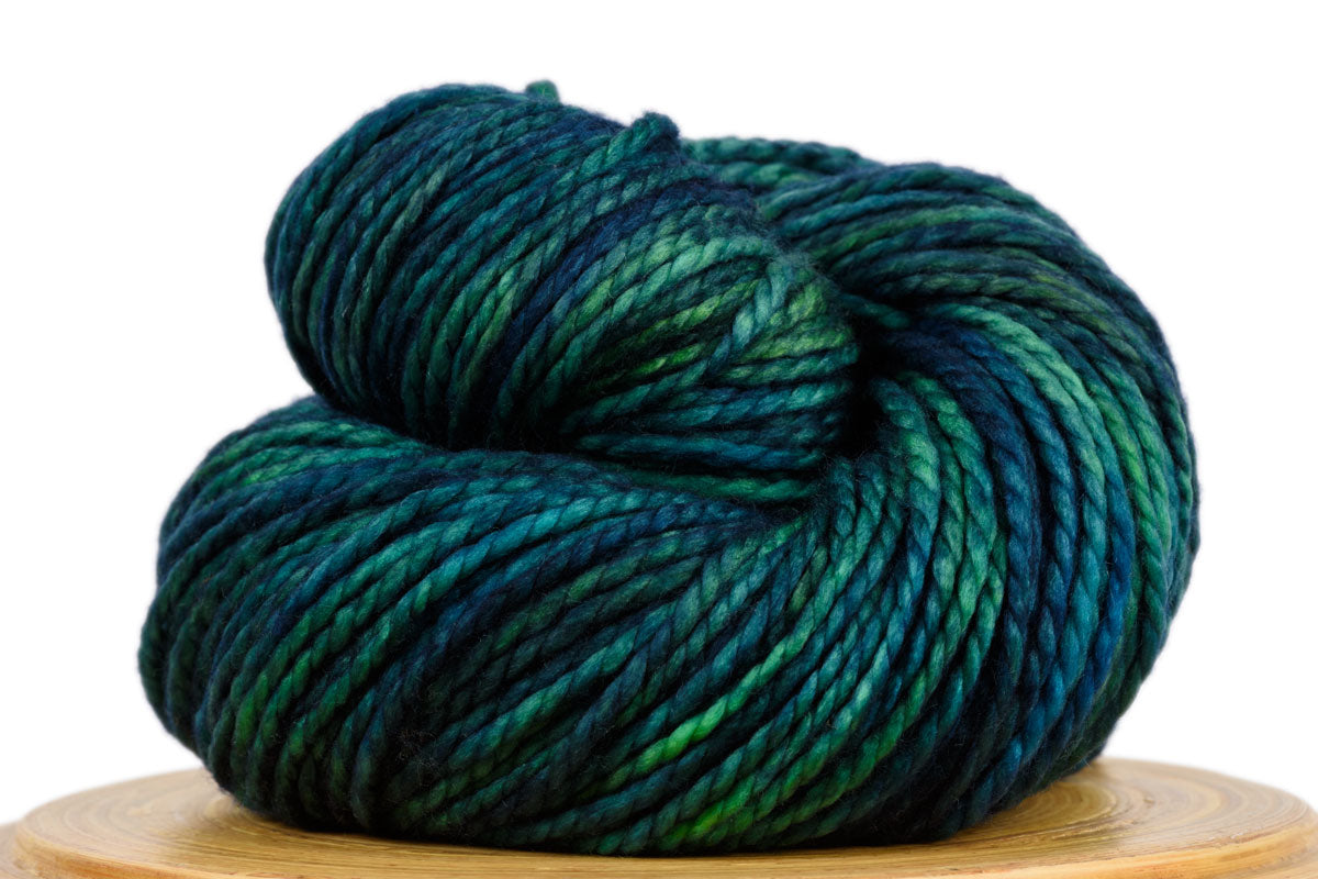 Presto bulky weight hand-dyed merino yarn in Stained Glass