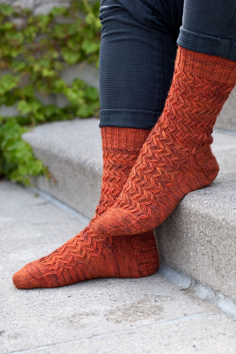 Wayfaring Stranger men's sock knitting pattern