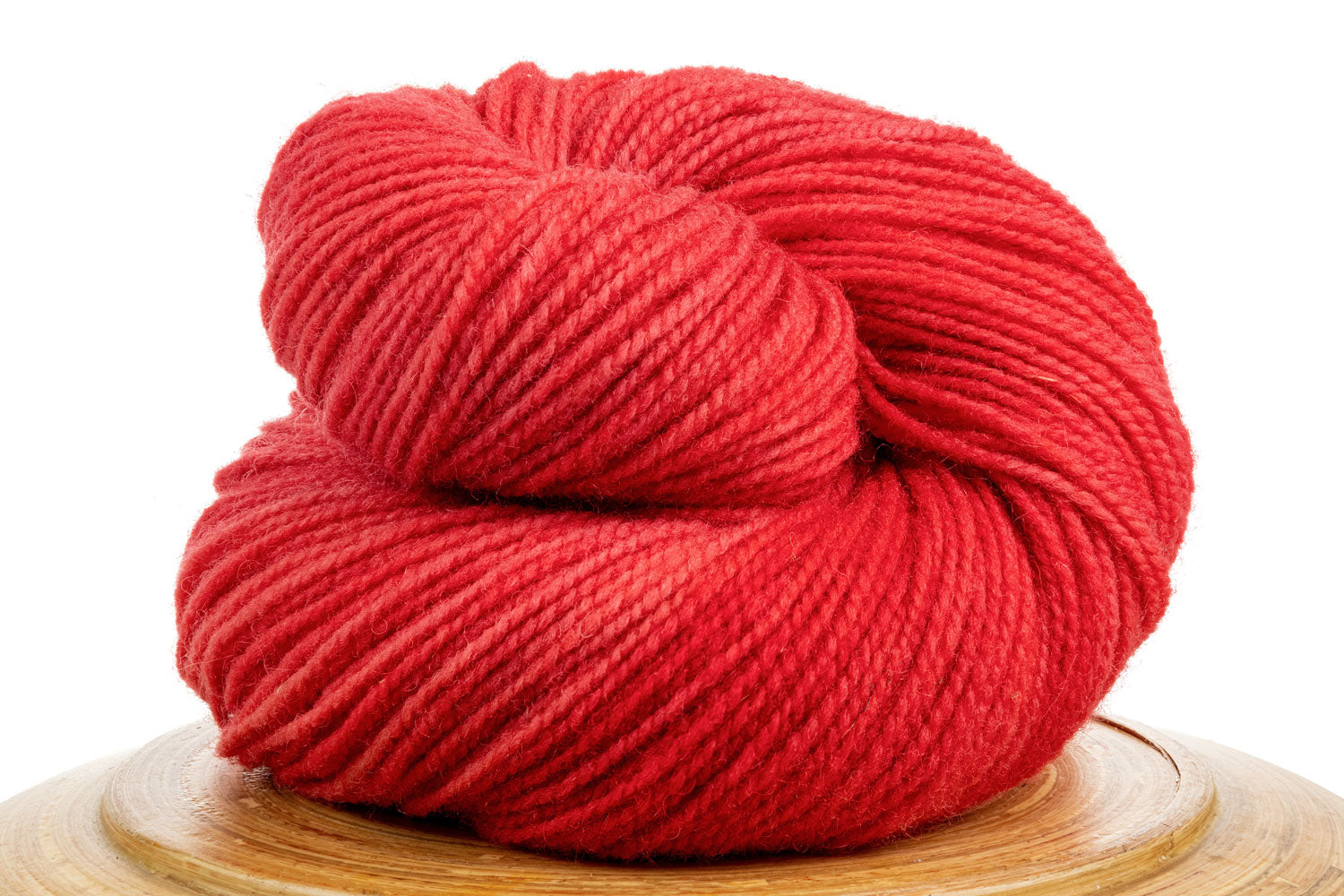 Winfield Canadian hand-dyed wool yarn in Strawberry Gelato, a bright warm pink